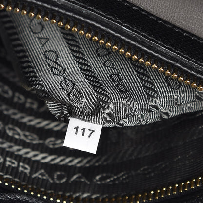 Prada Saffiano Cuir Front Pocket Tote Black 7 of 20