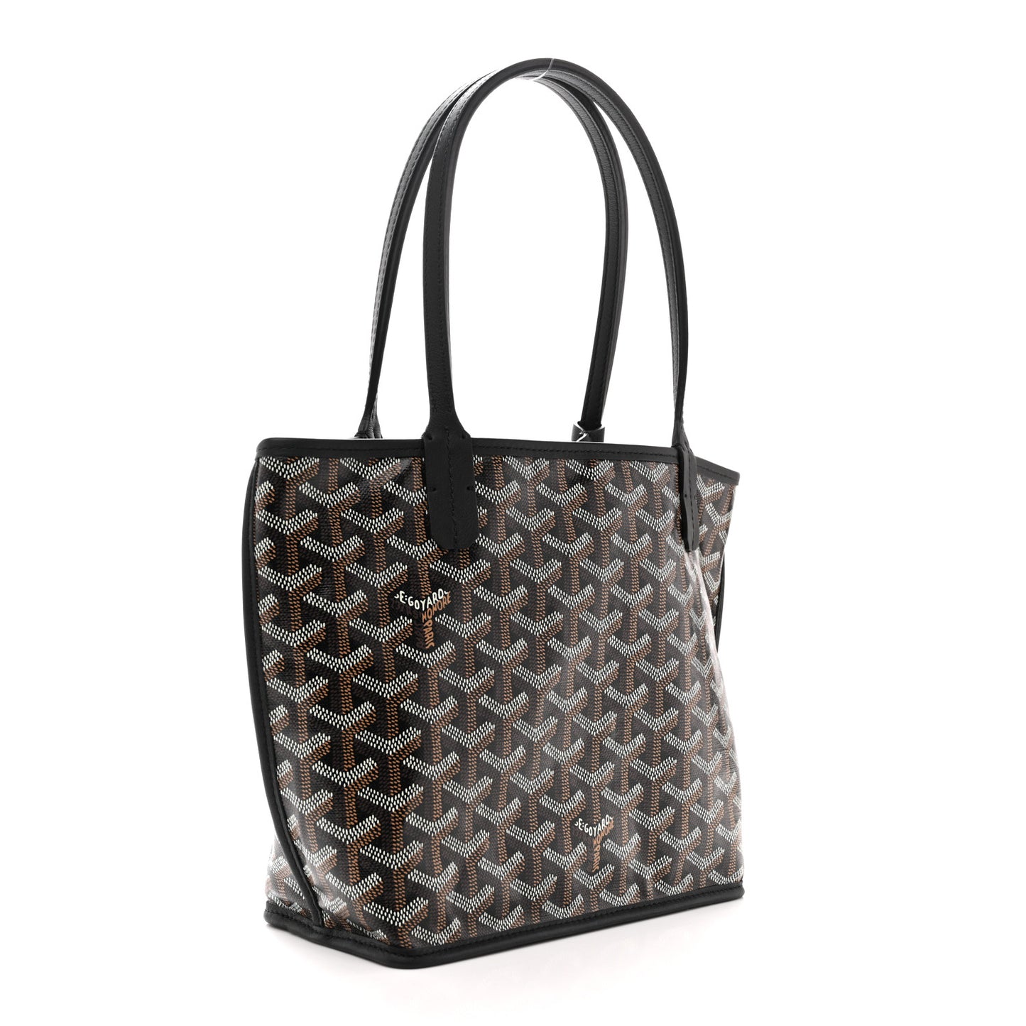 Goyardine Reversible Mini Anjou Black