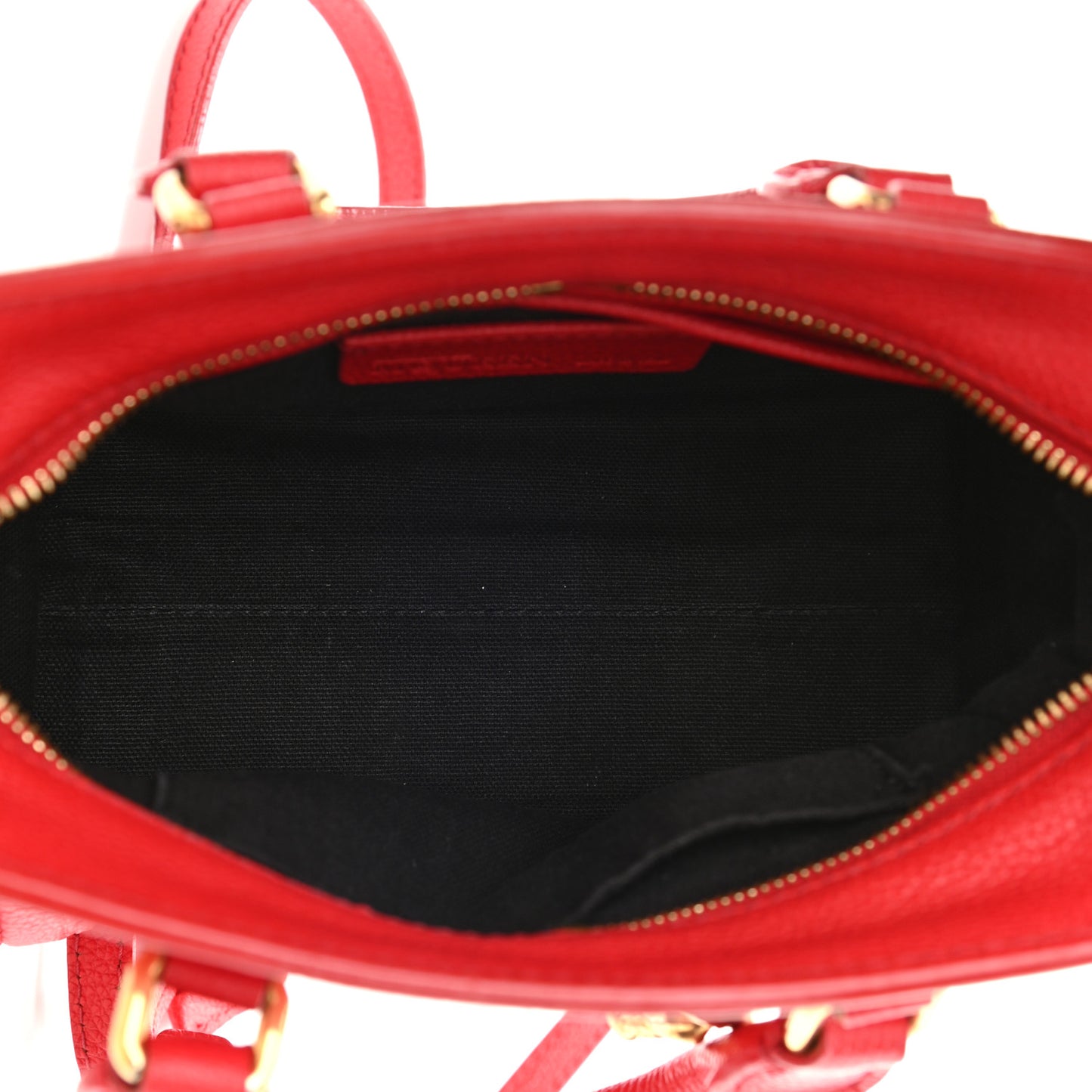 Calfskin Mini Skull Padlock Zip Around Tote Red