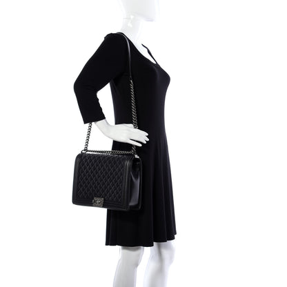 Chanel Calfskin Quilted Large Boy Flap Black 2 of 10
