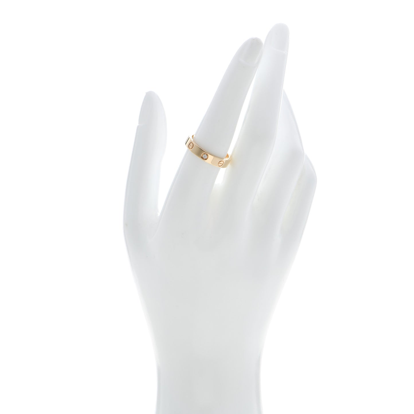 18K Yellow Gold Diamond 4mm LOVE Wedding Band Ring 57 8