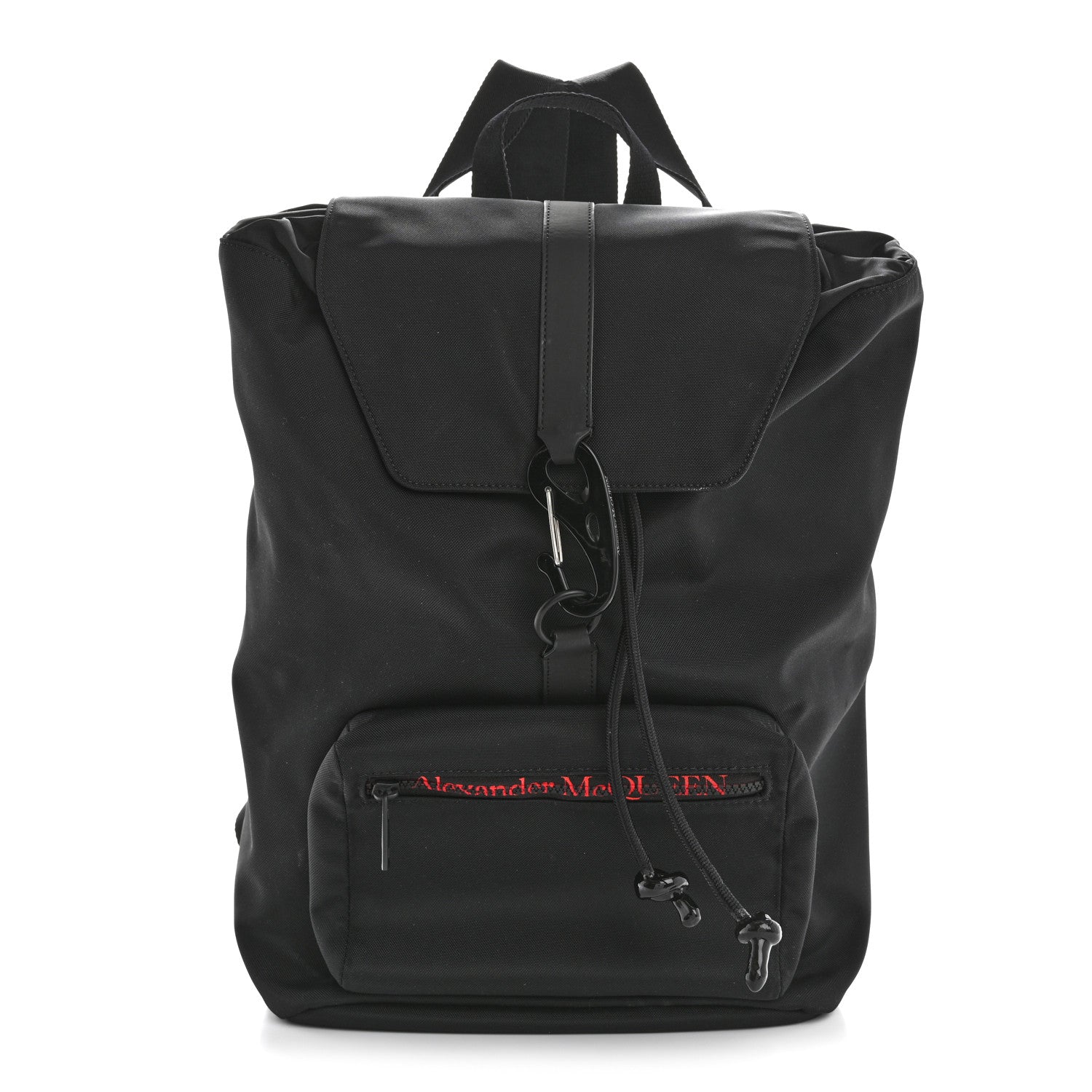 Alexander McQueen Nylon Backpack Black Red 1 of 10