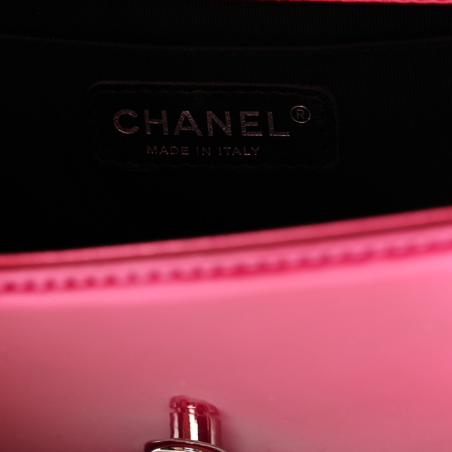 Chanel Metallic Patent Calfskin Quilted Small Boy Flap Pink 6 of 10