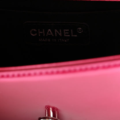 Chanel Metallic Patent Calfskin Quilted Small Boy Flap Pink 6 of 10