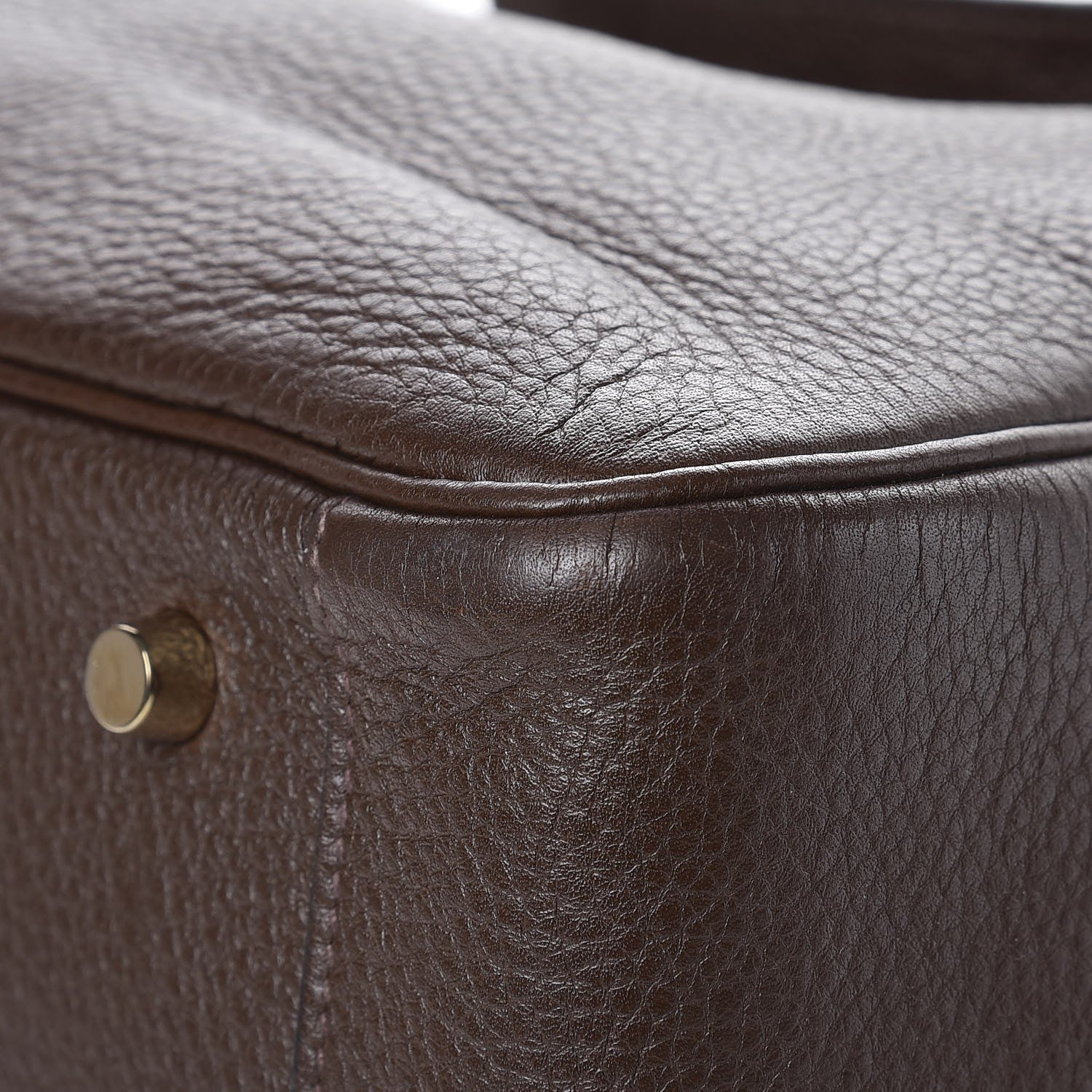 Hermes Taurillon Clemence Lindy 34 Chocolate 11 of 12