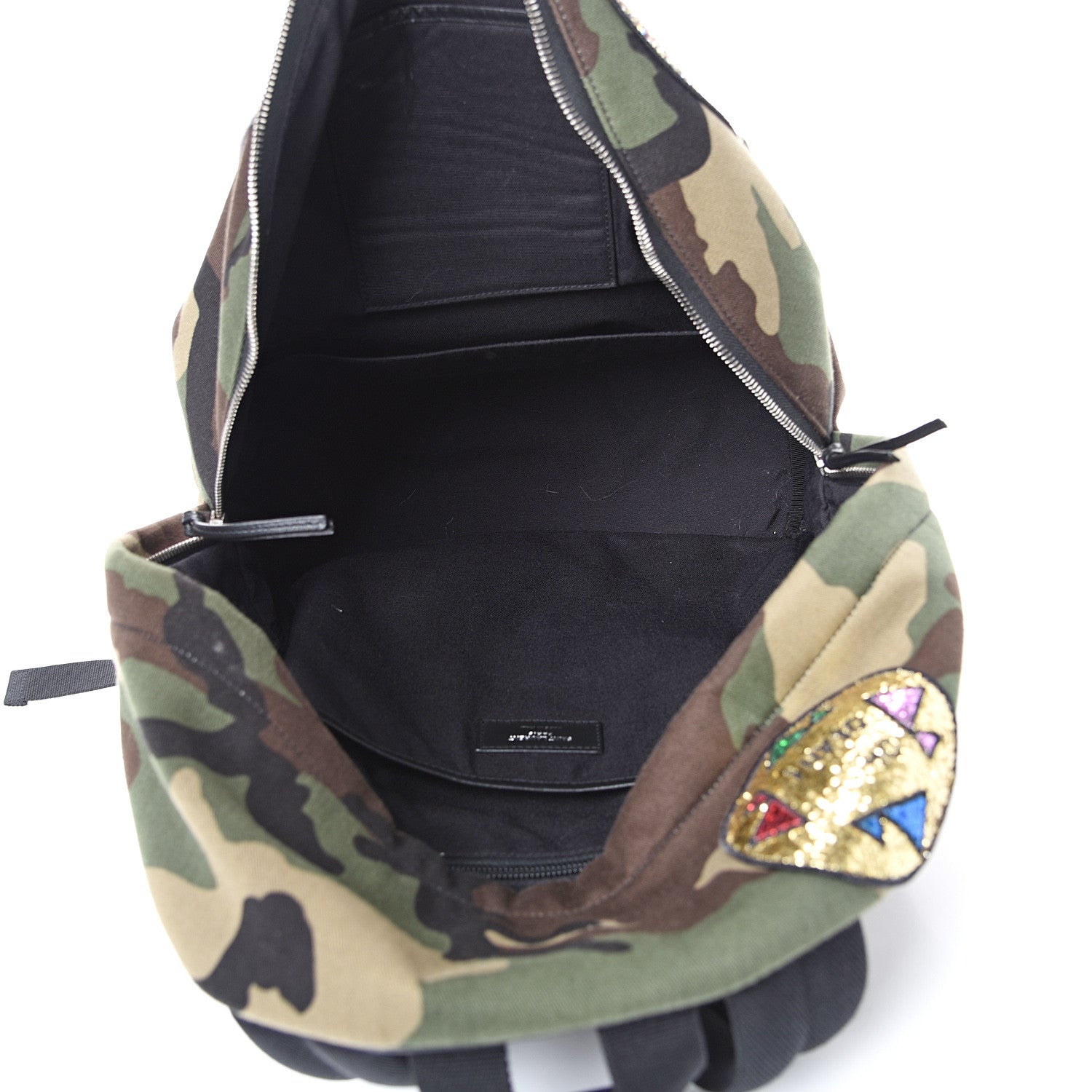 Saint Laurent Canvas Multi Patch City Backpack 4 of 11