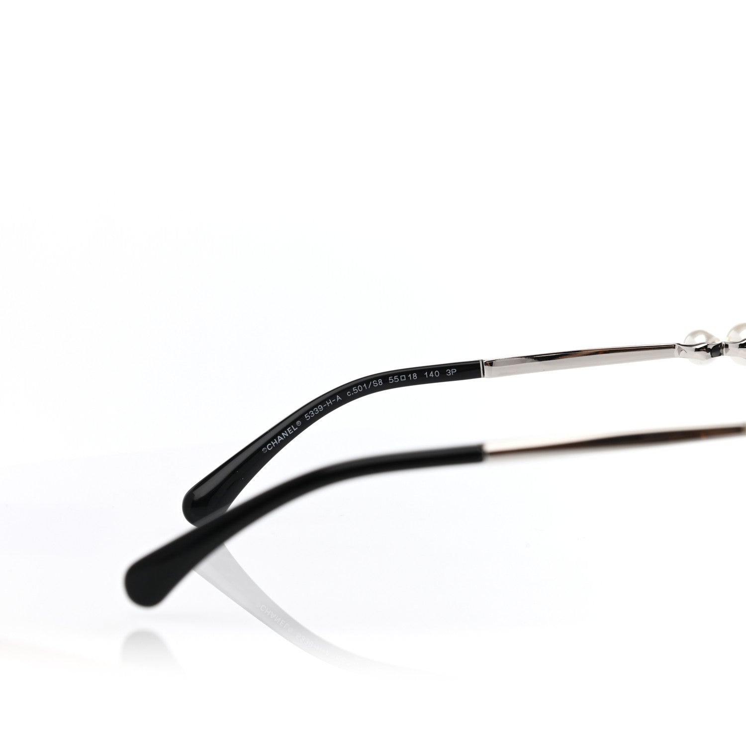 Chanel Acetate Pearl Sunglasses Black 5 of 7