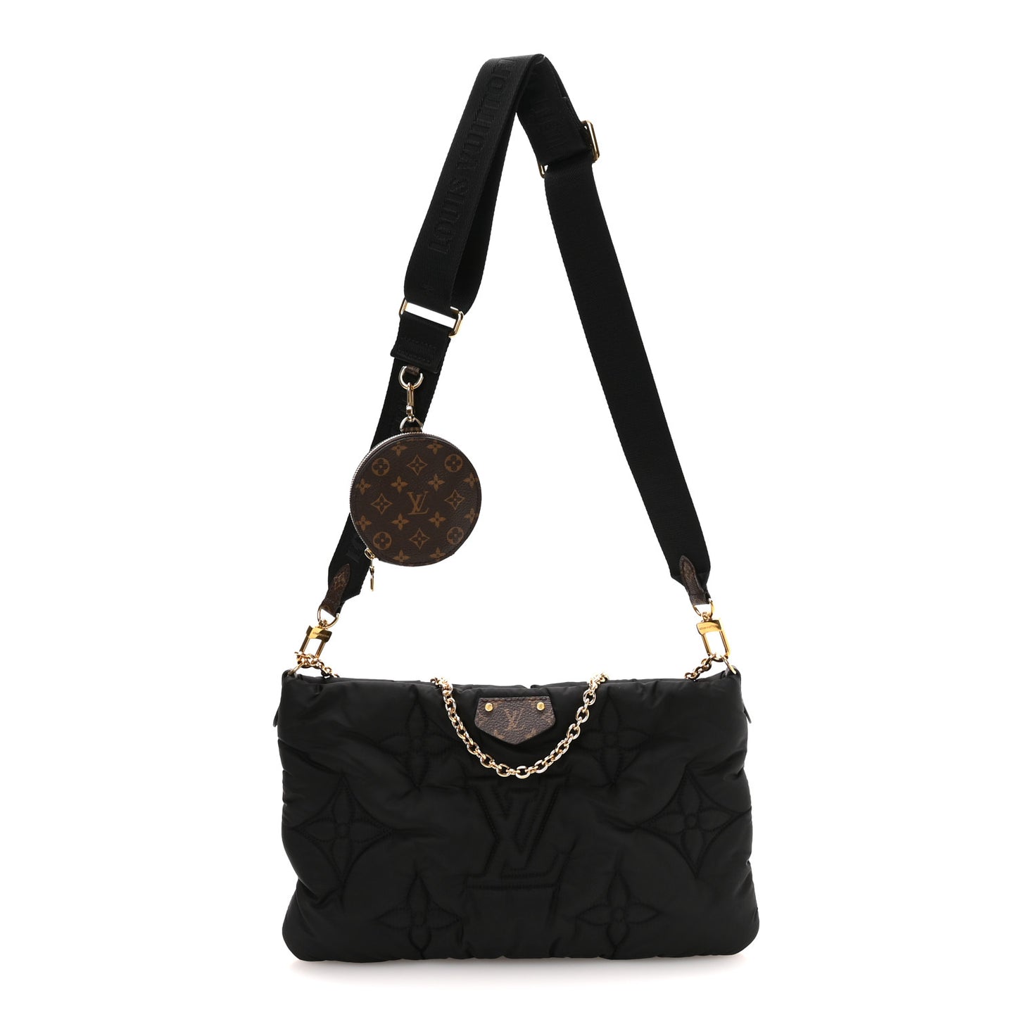 Econyl Monogram Pillow Maxi Multi Pochette Accessories Black
