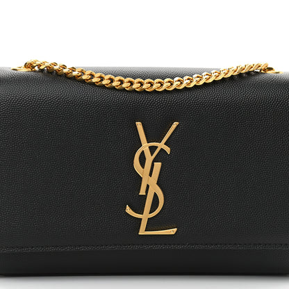 Saint Laurent Grain De Poudre Small Monogram Kate Satchel Black 8 of 10