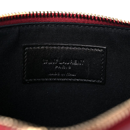 Saint Laurent Calfskin Medium Zip Clutch Red 6 of 13