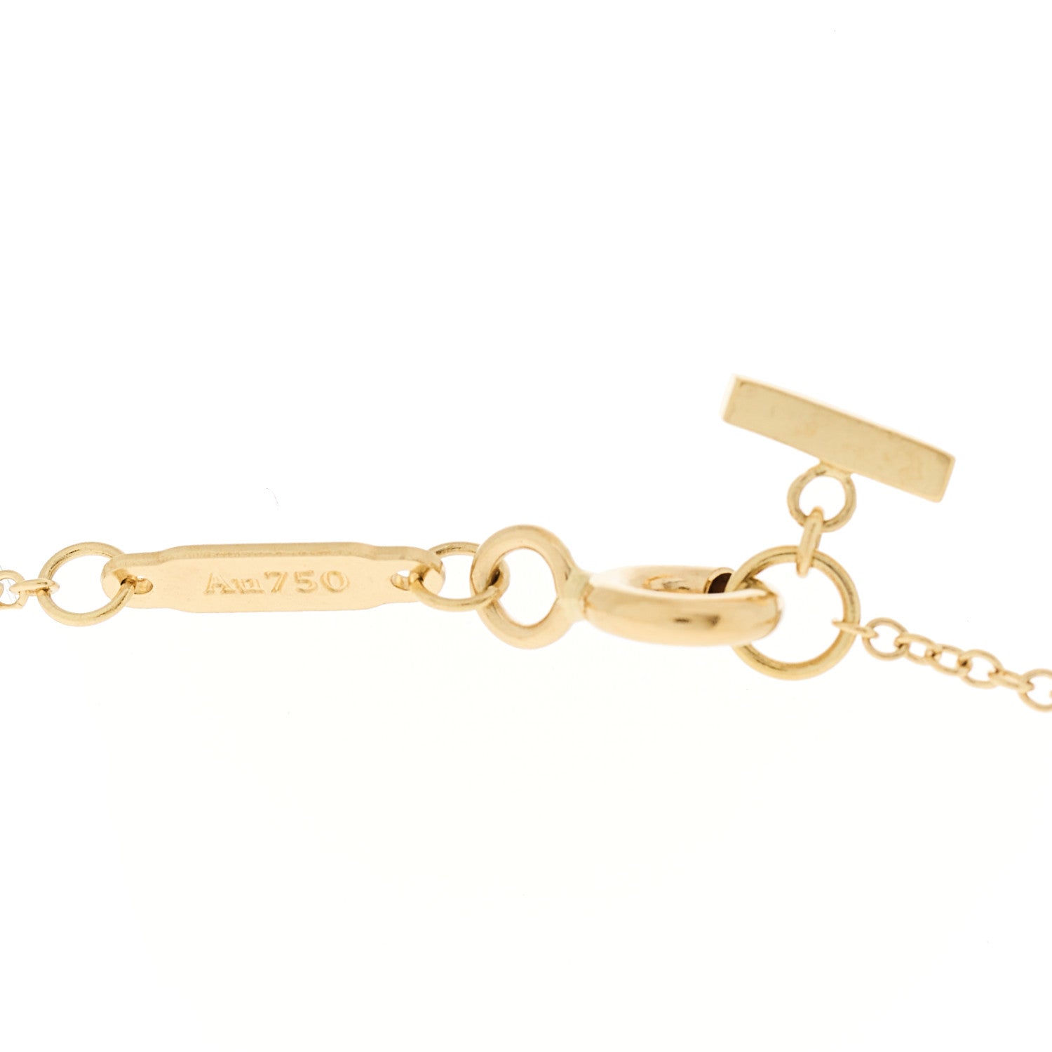 Tiffany 18K Yellow Gold Small T Smile Pendant Necklace 5 of 5