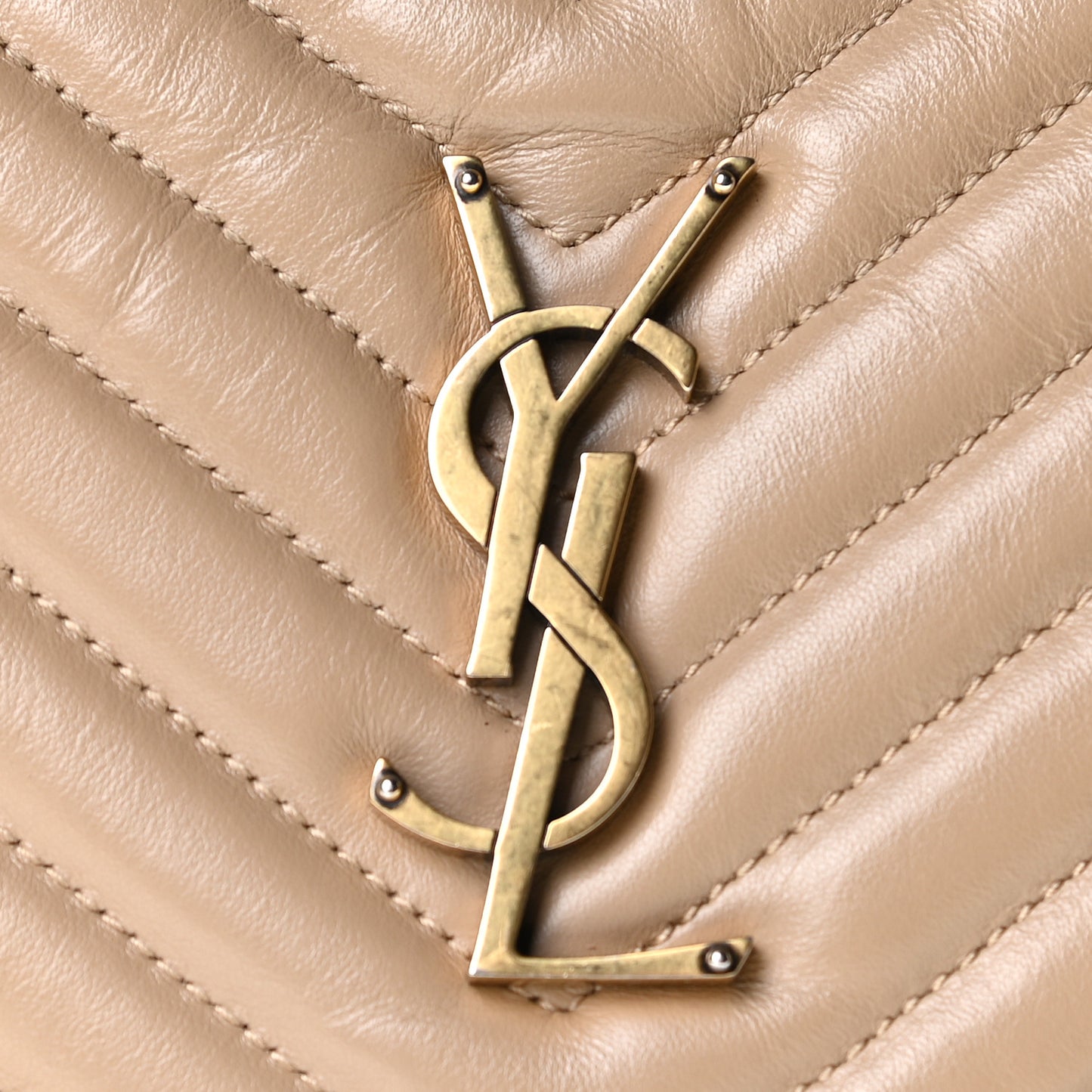 Calfskin Matelasse Monogram Lou Camera Bag Dark Latte