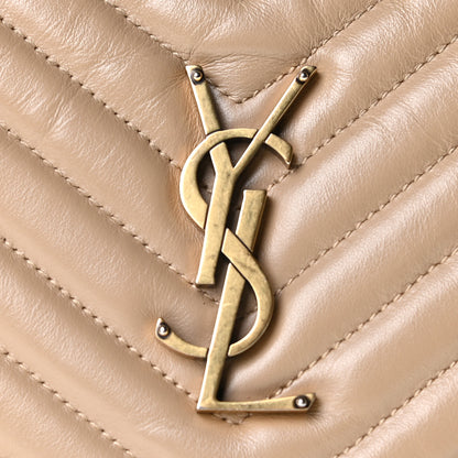 Saint Laurent Calfskin Matelasse Monogram Lou Camera Bag Dark Latte 7 of 9