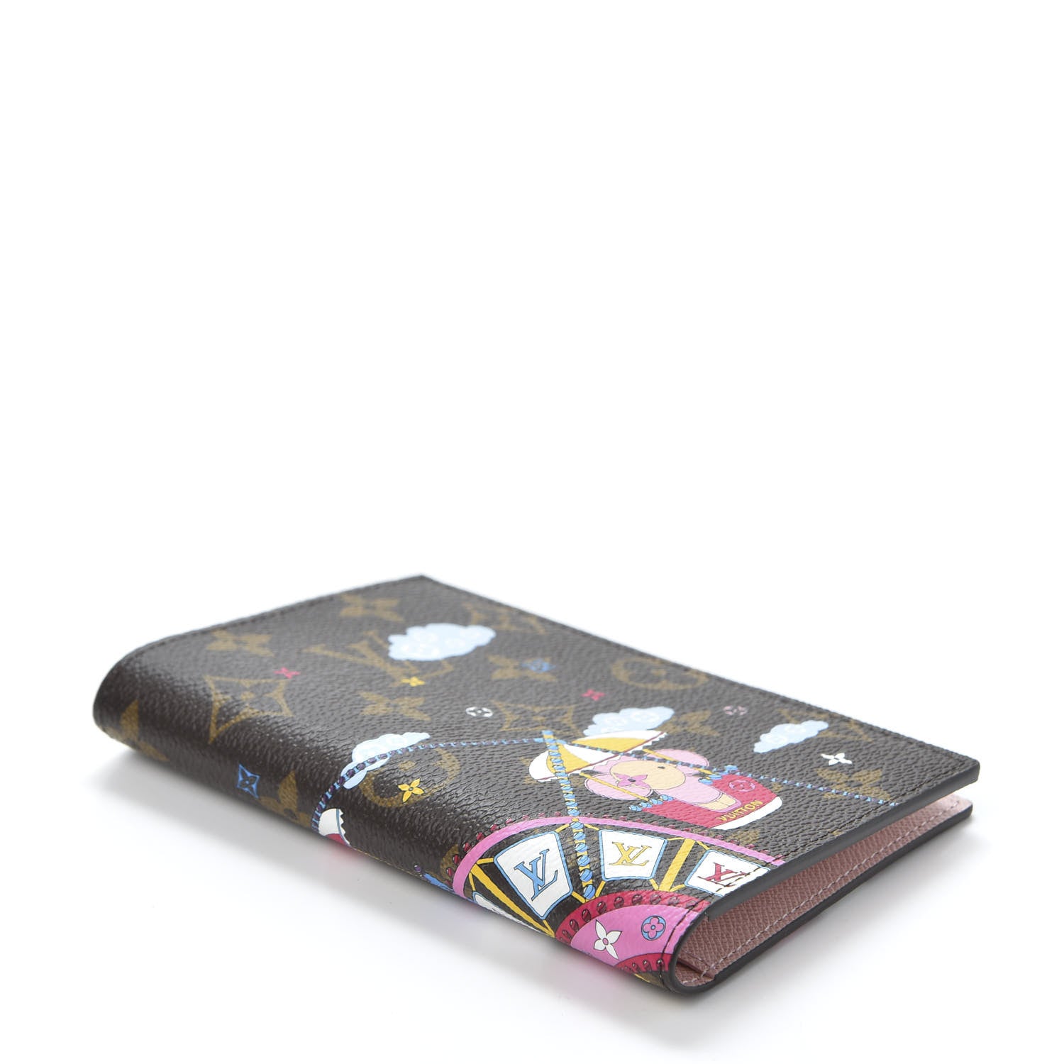 Louis Vuitton Monogram 2020 Christmas Animation Big Wheel Passport Cover Rose Ballerine 3 of 8