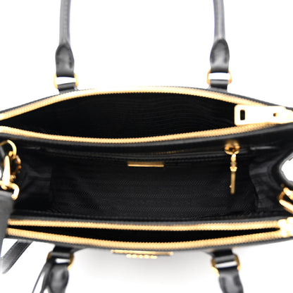 Prada Saffiano Small Galleria Double Zip Tote Black 5 of 10