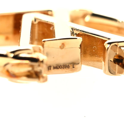 Louis Vuitton Metal Small Louise Hoop Earrings Gold 4 of 4