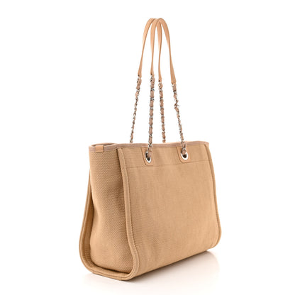 Chanel Mixed Fibers Small Deauville Tote Beige 4 of 11