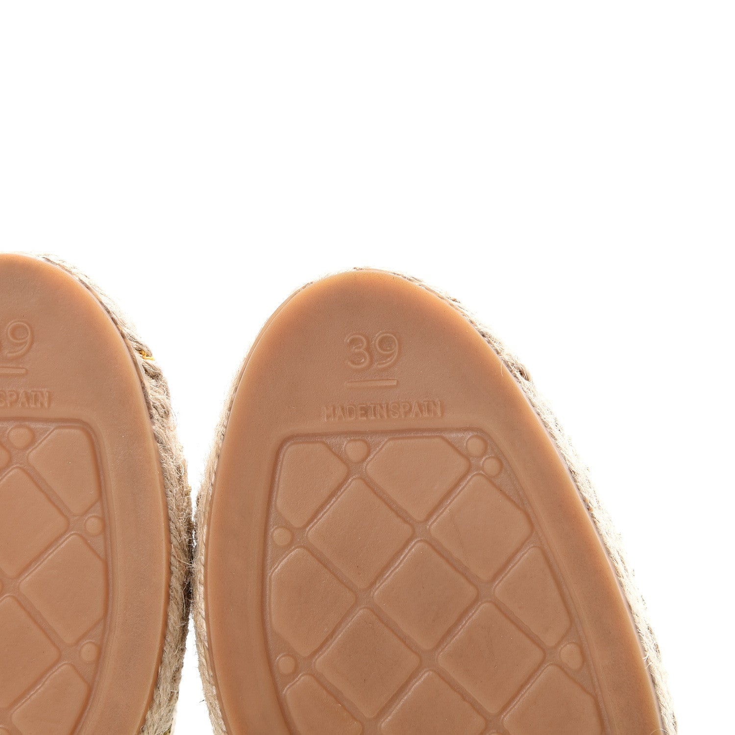 Chanel Fabric Biarritz CC Espadrilles 39 White Gold 6 of 10
