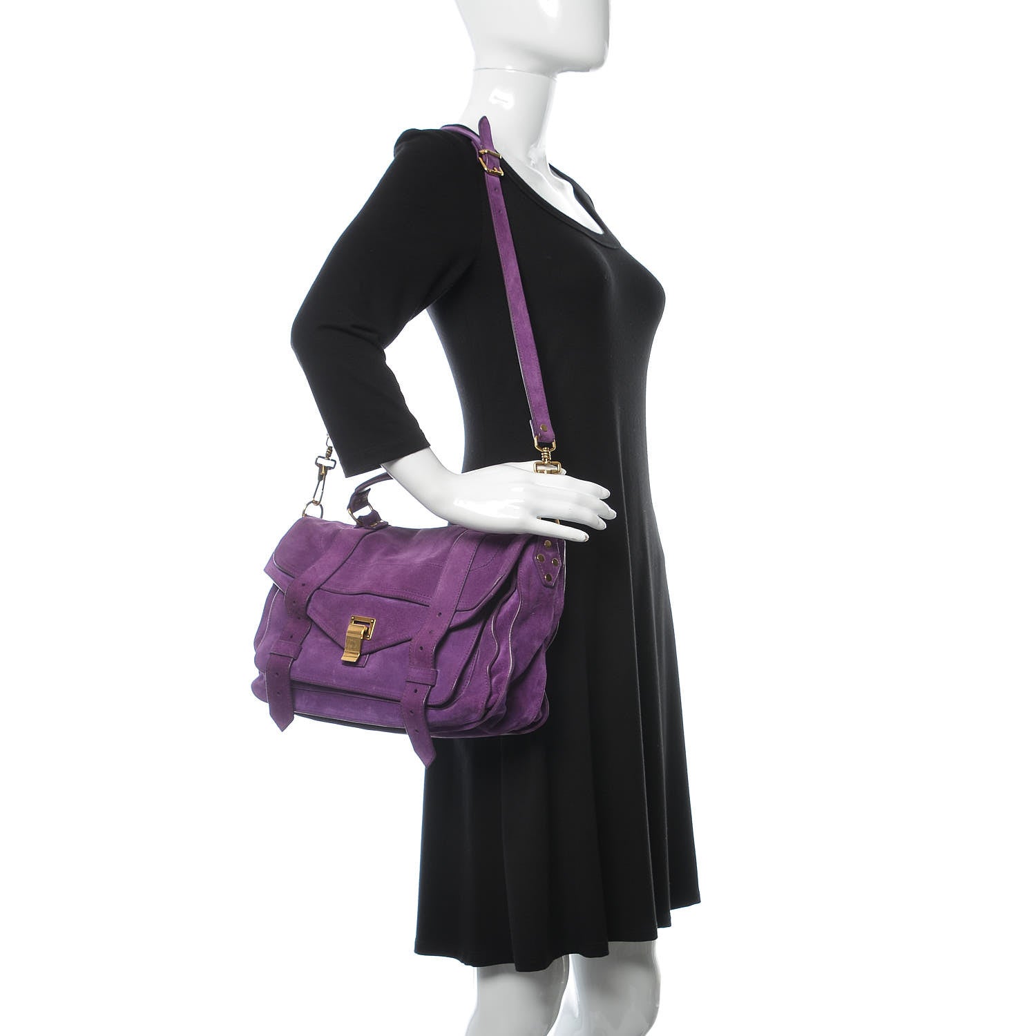 Proenza Schouler Suede Medium PS1 Satchel Veruca Salt 2 of 13