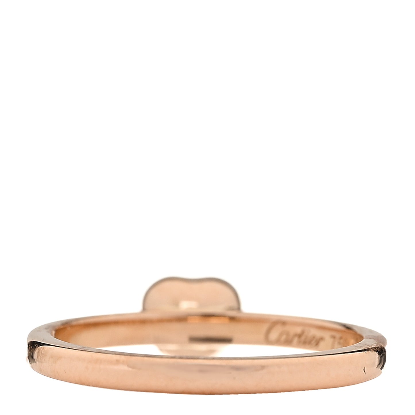 18K Pink Gold Diamond D'Amour Heart Ring 49 5