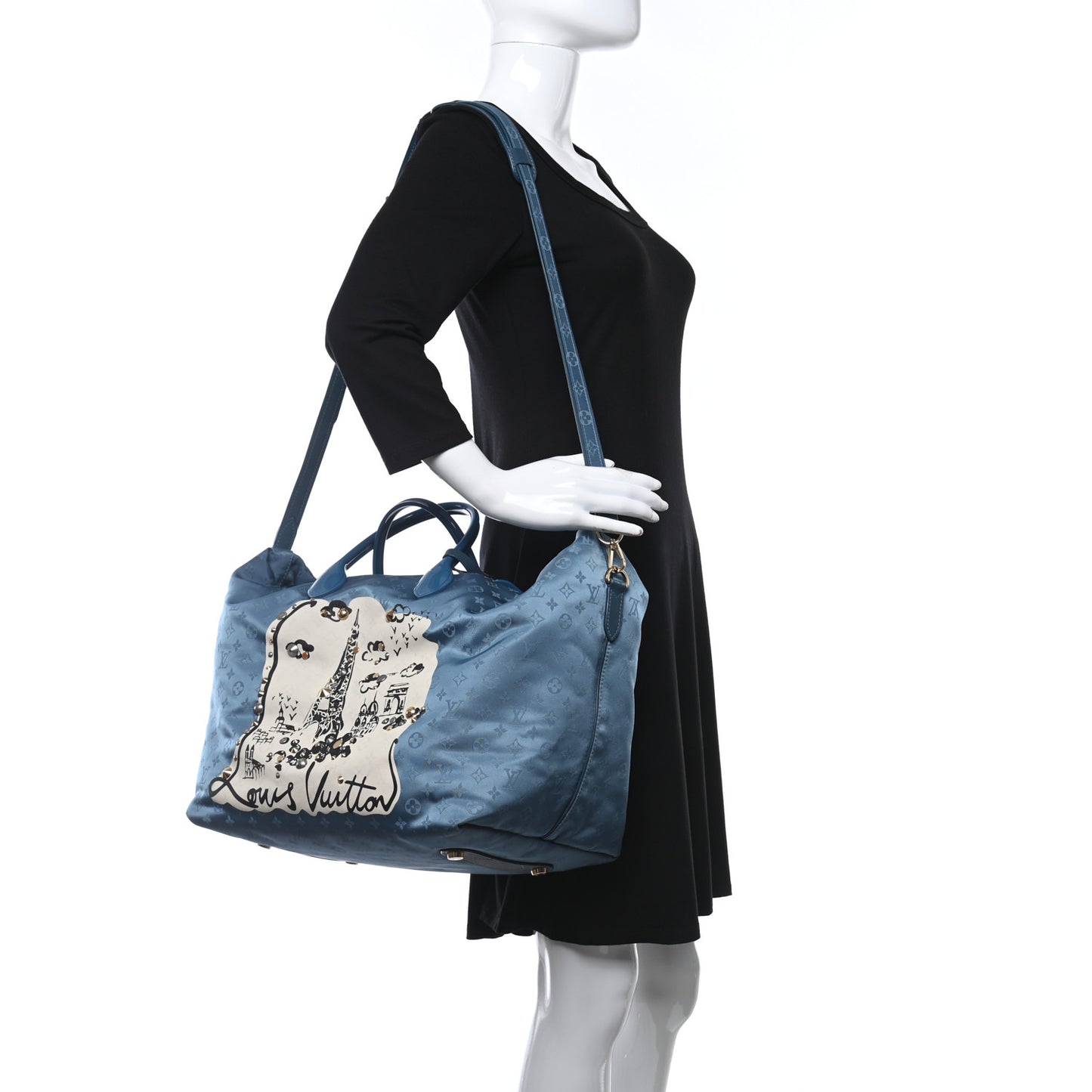 Nylon Monogram Nouvelle Vague La Tour Eiffel Beach Bag