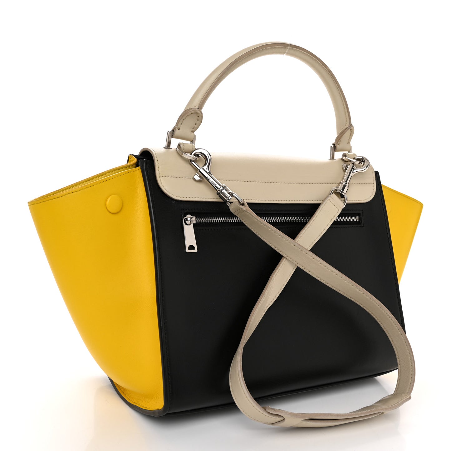 Smooth Calfskin Medium Tri-Color Trapeze Multicolor