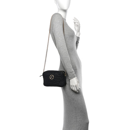 Versace Nappa Barocco Quilted Vanitas Medea Chain Camera Crossbody Black 2 of 10