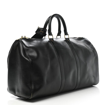Louis Vuitton Epi Keepall 45 Black 3 of 20