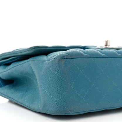 Chanel Iridescent Caviar Quilted Medium Double Flap Blue 9 of 11