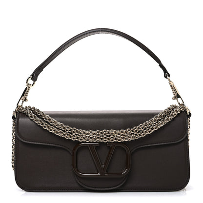 Valentino Garavani Calfskin Enamel Vlogo Loco Shoulder Bag Fondant 1 of 10