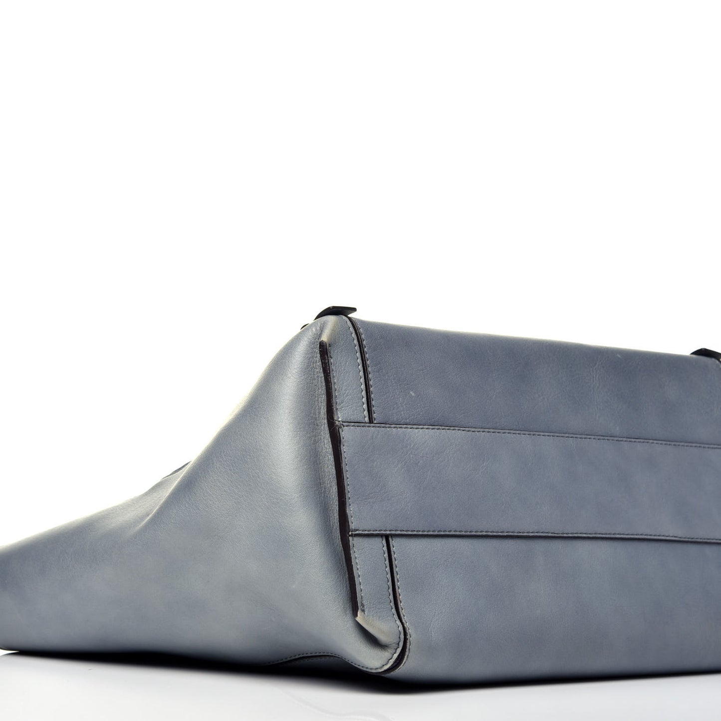Smooth Calfskin Medium Milo Shopping Tote Cloudy Blue