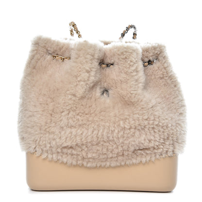 Chanel Shearling Small Gabrielle Backpack Dark Beige 1 of 9