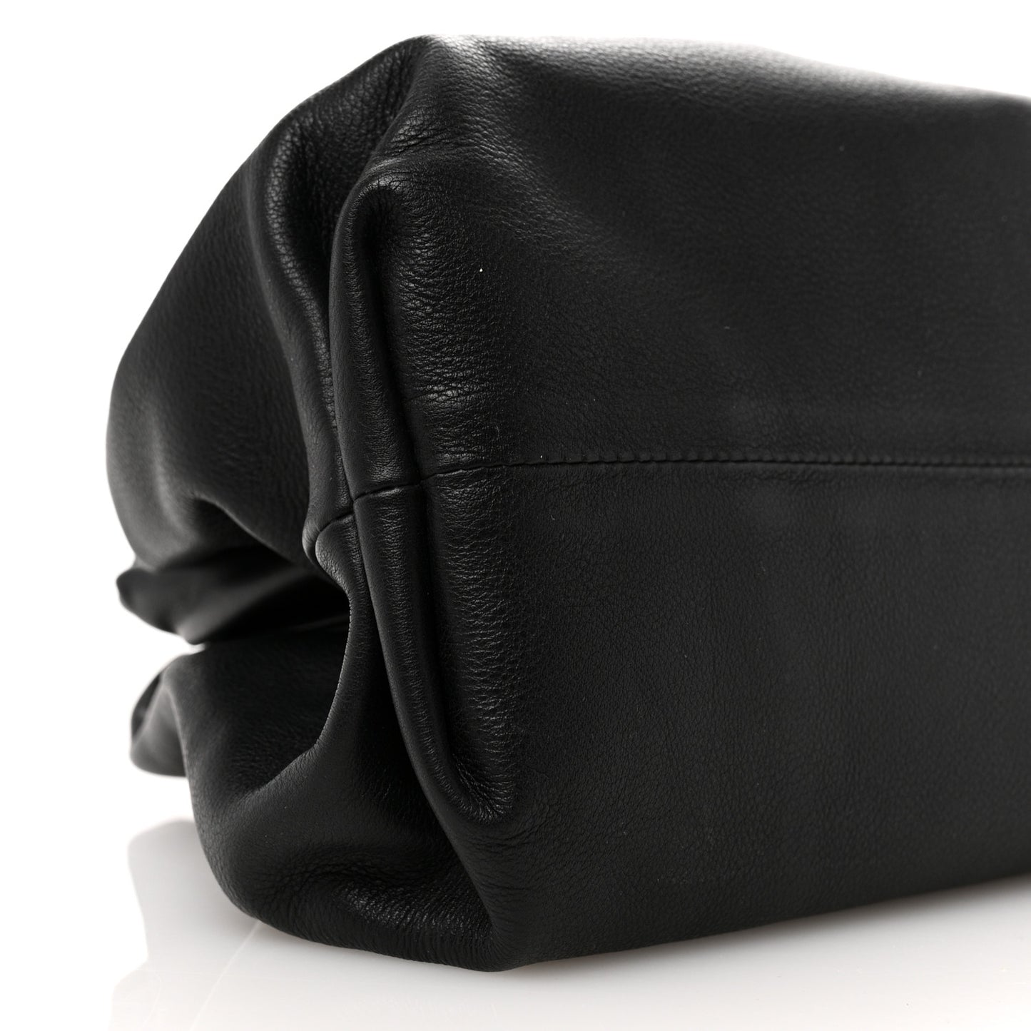 Smooth Butter Calf The Pouch Oversized Clutch Black