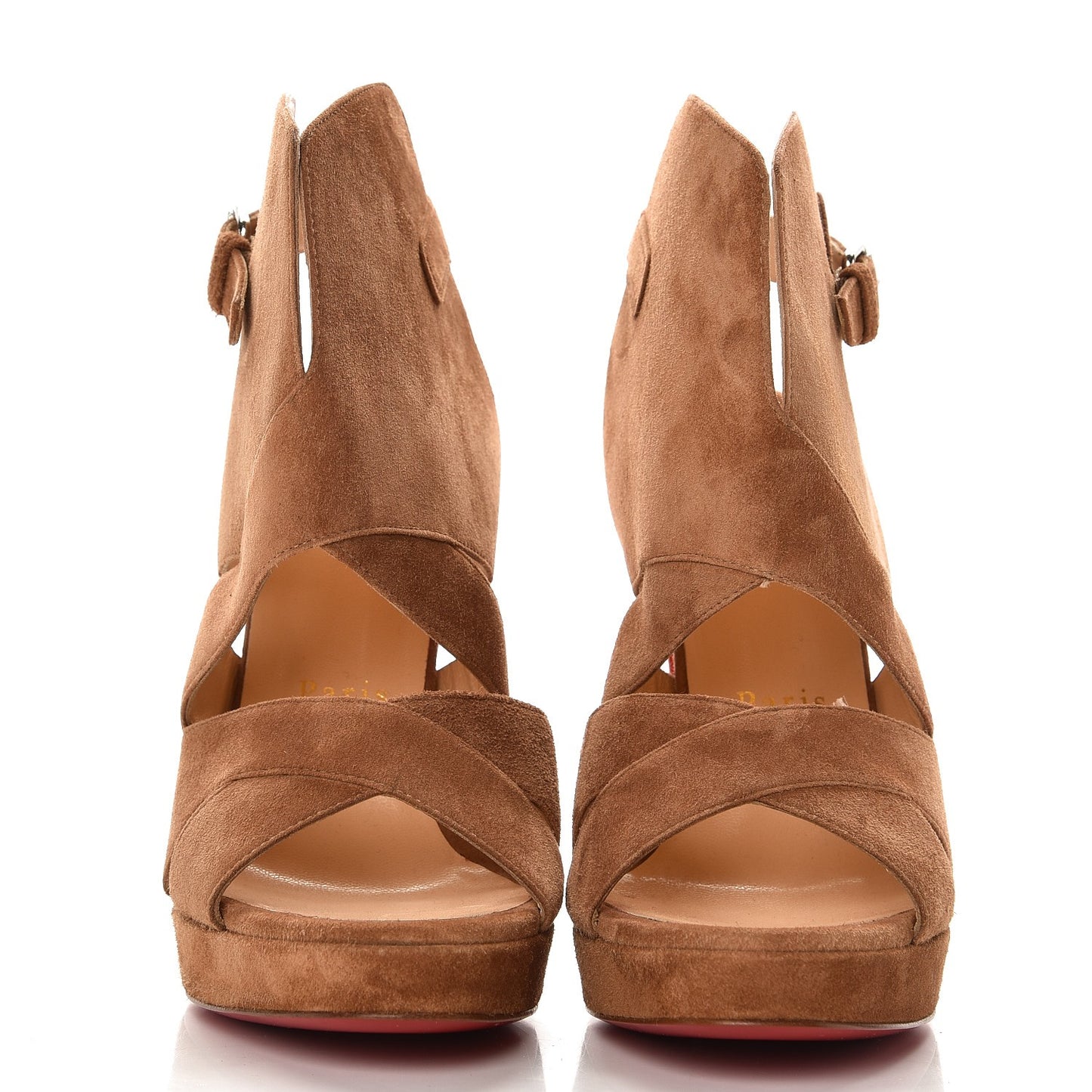 Suede Apron Lili 120 Pumps 38 Noisette