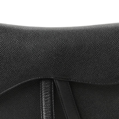 Christian Dior Grained Calfskin Saddle Bag Black 8 of 11