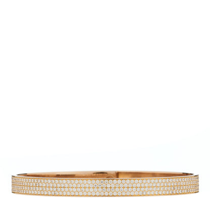 Hermes 18K Rose Gold Diamond PM Kelly Full Pave Bracelet SH 2 of 4
