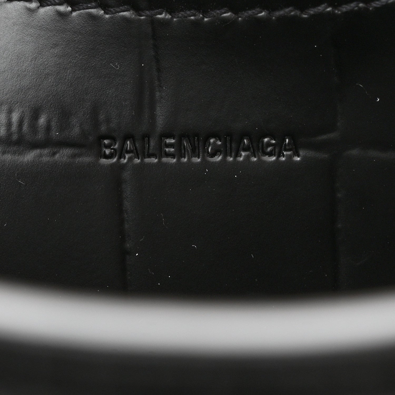 Balenciaga Semi Shiny Calfskin Crocodile Embossed Neo Classic Black Hardware Mini City Black 6 of 11