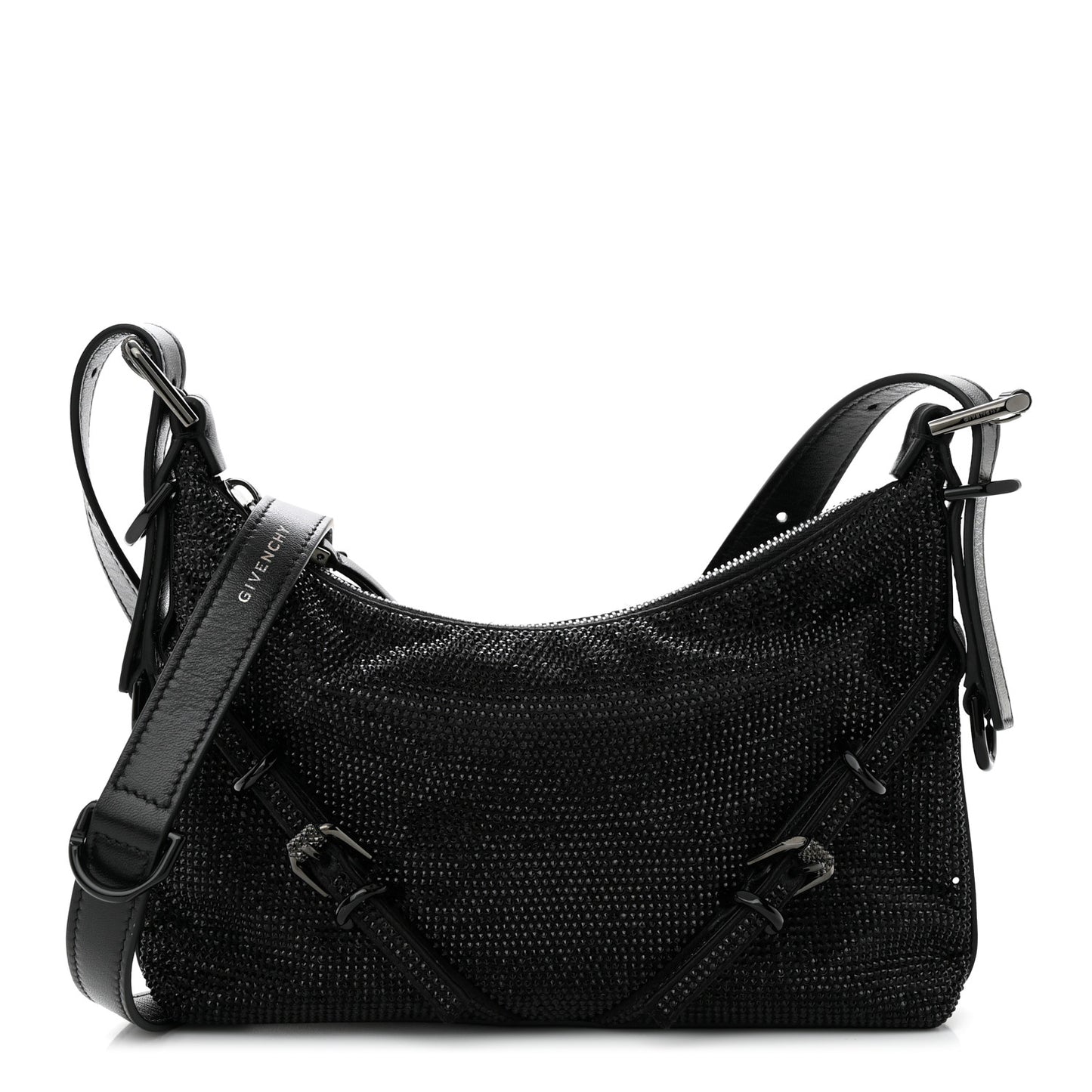 Satin Strass Mini Voyou Boyfriend Party Bag Black
