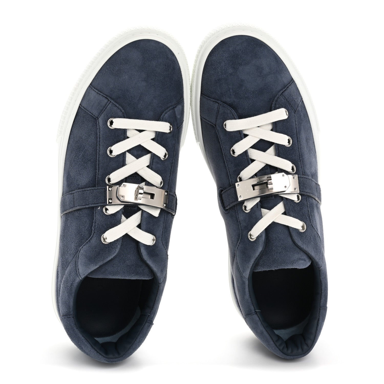 Hermes Chevre Velours Day Mens Sneakers 42 Bleu Celeste 2 of 9