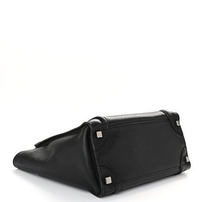Celine Drummed Calfskin Micro Luggage Black 4 of 12