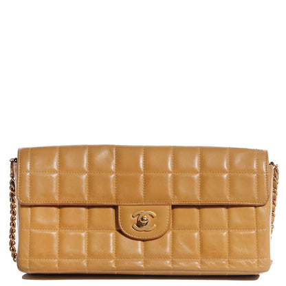 Chanel Lambskin East West Chocolate Bar Flap Beige 1 of 9