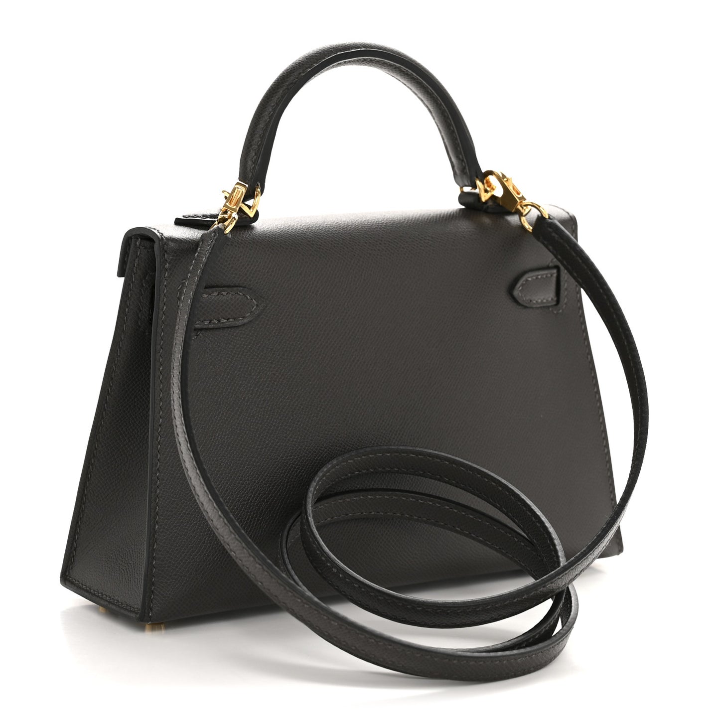 Madame Calfskin Mini Kelly Sellier 20 Graphite