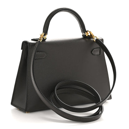 Hermes Madame Calfskin Mini Kelly Sellier 20 Graphite 3 of 11