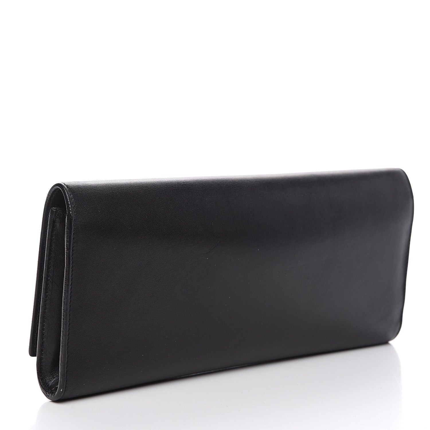 Saint Laurent Calfskin Lutetia Flap Clutch Black 2 of 11