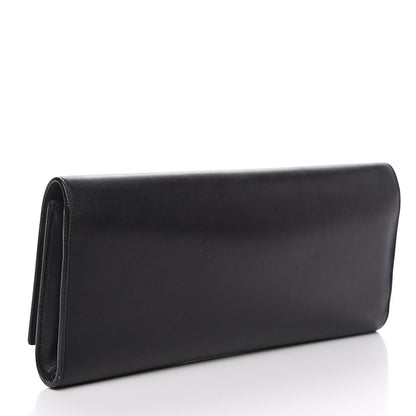 Saint Laurent Calfskin Lutetia Flap Clutch Black 2 of 11