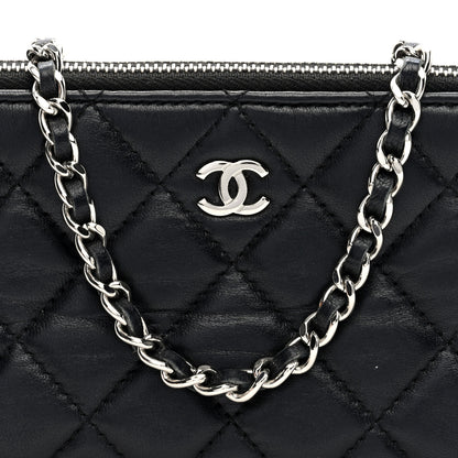 Chanel Lambskin Quilted Small Clutch With Chain Black 10 of 13