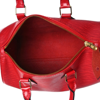 Louis Vuitton Epi Speedy 25 Castillan Red 4 of 15