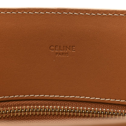 Celine Canvas Calfskin Logo Print Small Vertical Cabas Natural Tan 6 of 13