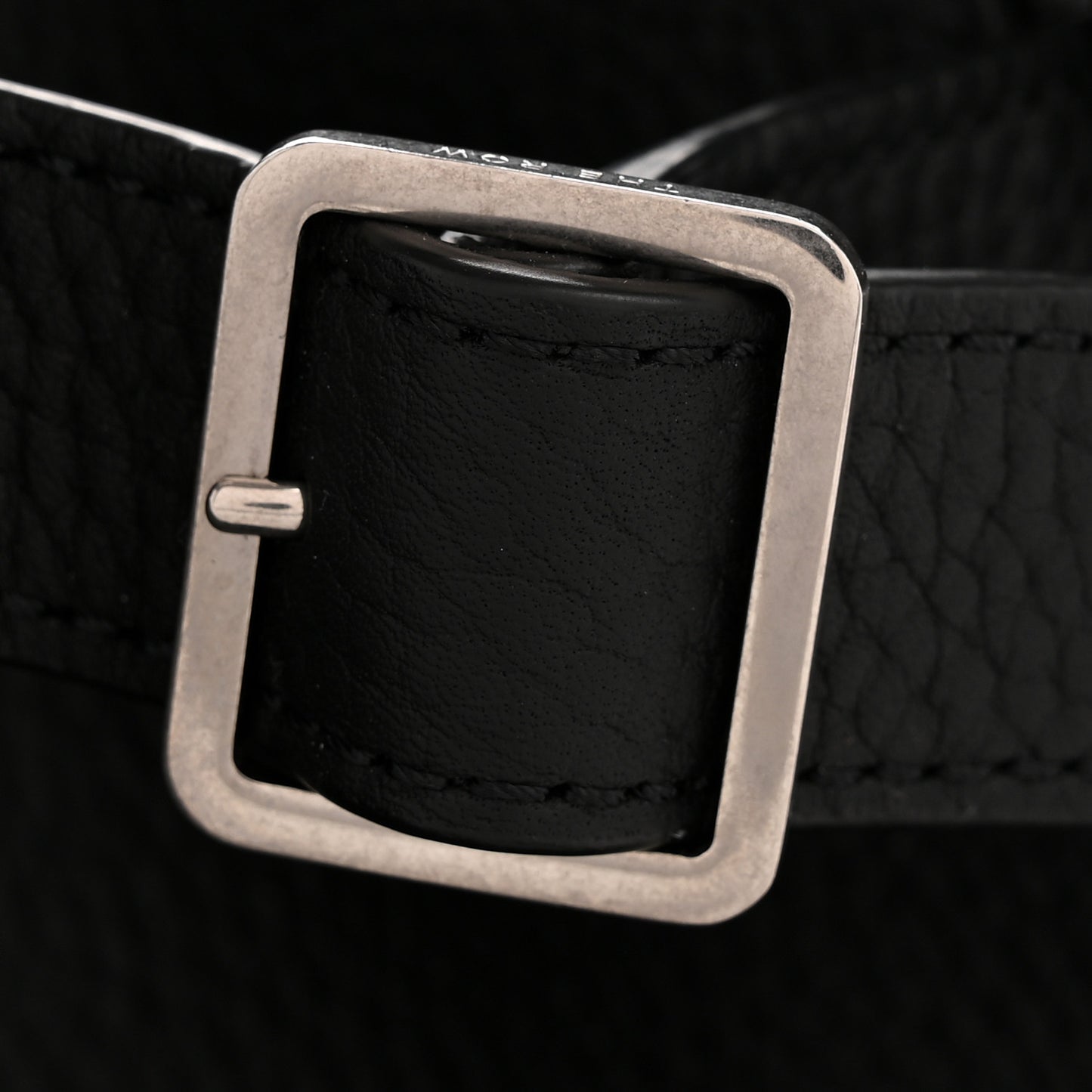 Matte Grained Calfskin Margaux Shoulder 12 Black