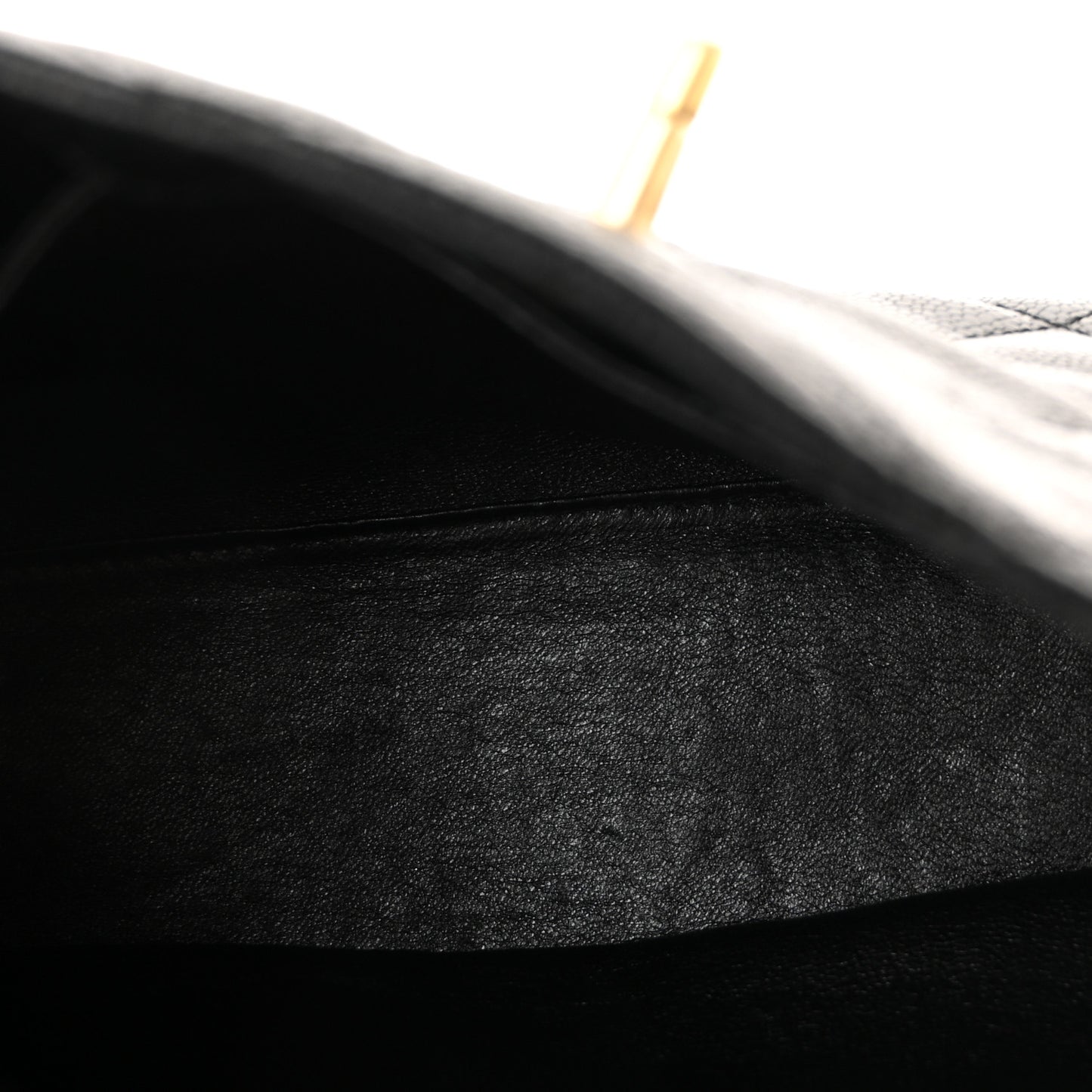 Caviar Diamond Flap Shoulder Bag Black